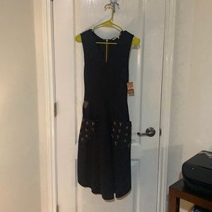 Black Gold Aplique Dress